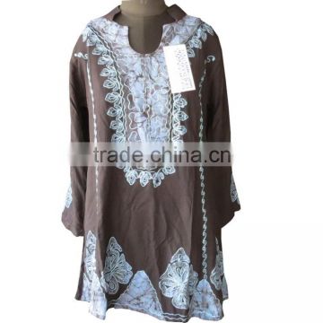 Indian Batik Umbrella Rayon Tops Designer Boho Casual summer beach dress