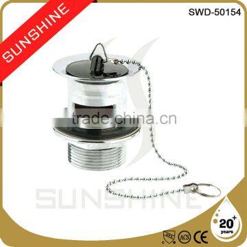 SWD-50154 Bathroom and toilet brass basin drain with plug with overflow
