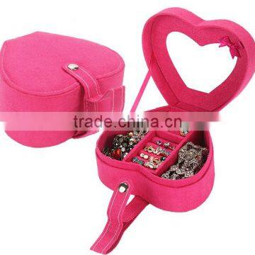 AN394 ANPHY Romantic Heart-shaped Flannelette Ring Earring Jewelry Gift Box Holder Display Stock 15*7.5*13cm photo-2