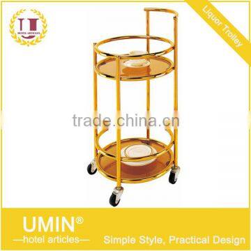 Hotel Round Metal Tea Trolley