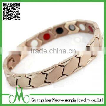 Many Colors Titanium Gold Magnetic Bracelet for Men photo-4