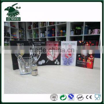 Quick-freeze stainless steel ice cube / whiskey chiller stone