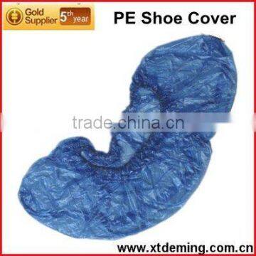 Disposable Blue PE Overshoe with Elastic