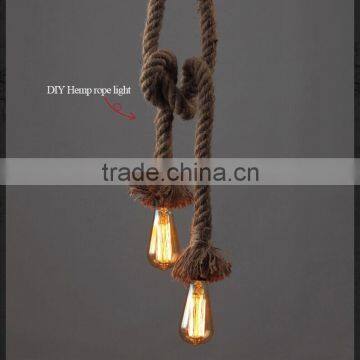 Retro DIY Art Hemp Rope Pendant Light 100cm Creative Hemp Rope E27 Lamp Length Can be Customized photo-4