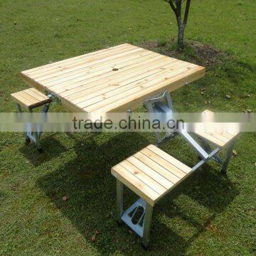 foldable camping wooden table