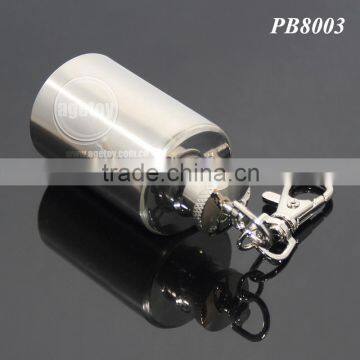 1oz Stainless Steel Portable Round Flagon Kettle Oilcan Keychain 28ML Metal Travel Wine Pot Mini Hip Alcohol photo-4