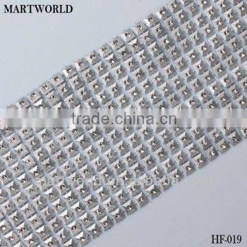 2013 popular style plastic rhinestone chain trim (HF-019)