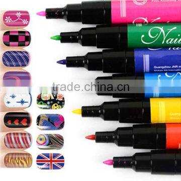 Hot designs nail art pens 2 in 1 Nail Brush and Art Pens