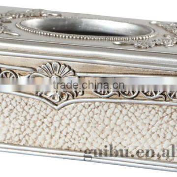 Antique White Leather Tissue Box with Wholesale Price                        
                                                Quality Choice