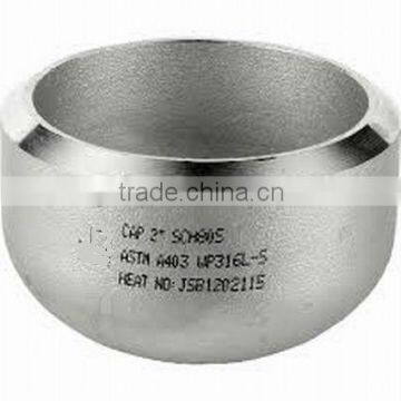 Seamless Made in China Stainless Steel Pipe Fitting Cap