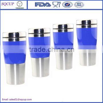 16-Ounce Capacity Auto Travel Coffee Mug Coffee Cup Vacuum Tumbler With Lids and Cup Sleeves photo-3