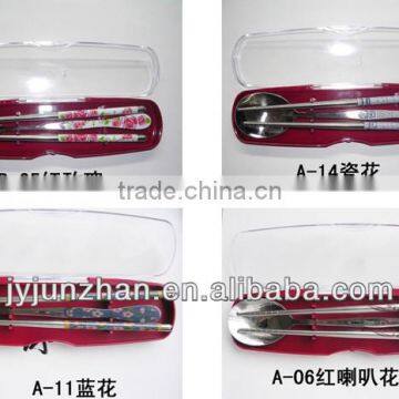 Cheap Stainless Steel Plain Spoon and Chopstick With Plastic Box photo-4