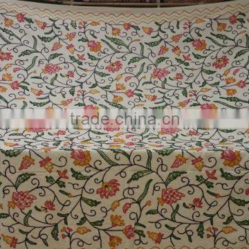 Cotton Embroidery Multi Color Bed Cover