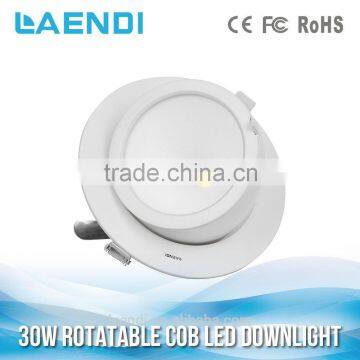 CE RoHS certificate CRI>80 high bright 30W Rotatable LED Downlight for hotel lighting