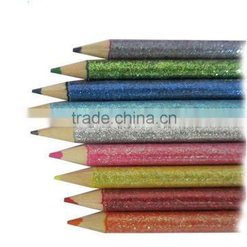 hot selling hb pencil , wooden glitter color pencil