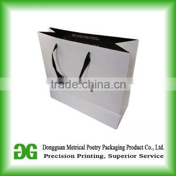 Plain flat bottom big paper shopping bag/packaging bag for gift HOT SALE