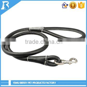 6 Colors S M L Heavy Duty Rolled Round Soft Leather dog lead clips