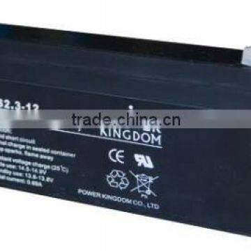 Valve regulated lead acid battery 12V 2.3AH, AGM battery