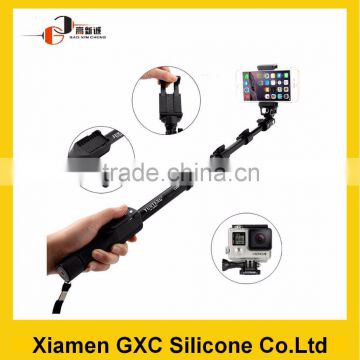 2015 new silicone wristband selfie stick with bluetooth shutter button