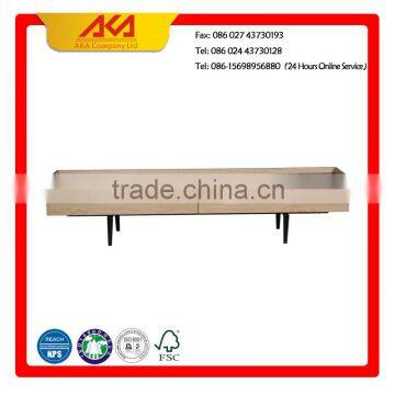 Modern Design Solid Wood TV Cabinet With Showcase for European