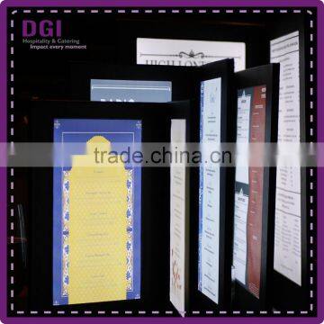 LED Case holder (Patent 2014-2-0239452.0)/ Vinyl Triple Fold out Menu Cover / online shop China distributor wanted