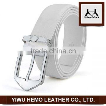 Fashion style pin buckle genuine leather belt for men