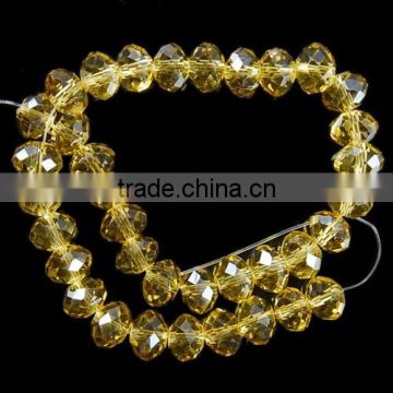 Faceted round crystal beads