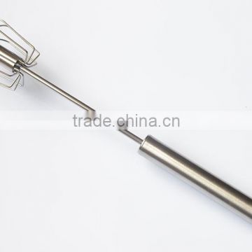 Stainless Steel Push Down Mixer Rotary Whisk