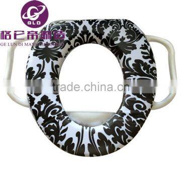 GLD china product new design printing Children soft Toilet Seats Safety cool toilet seat with handles