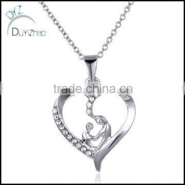 Hot sell latest alloy crystal heart pendants
