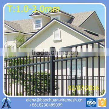 Black Aluminum fence with option Puppy Pickets fence