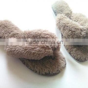 plush ladies flip flop slipper