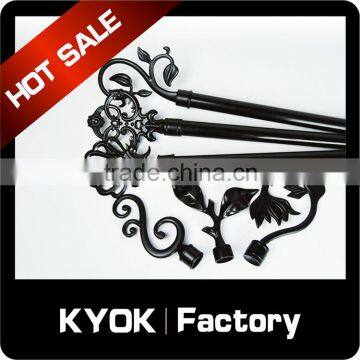 KYOK Muslim Style Ceiling Mounted Double Curtain Rod,window Cast Iron Accessories,curtain Poles for Africa photo-3