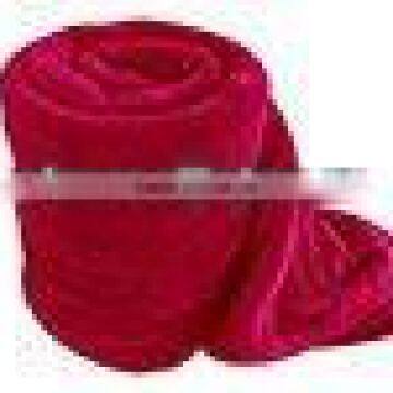 100 polyster Super soft solid colour coral fleece blanket/throw