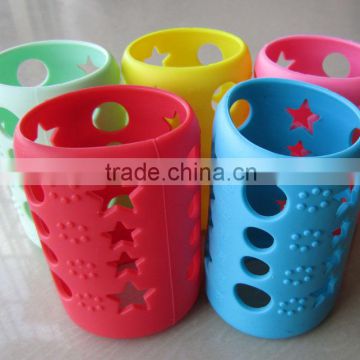 120ml BPA free glass baby bottle silicone sleeve