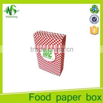 Hot sale custom logo printed food grade paper popcorn box chips box