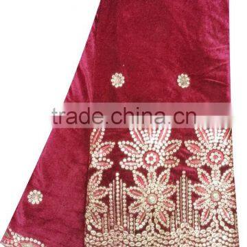 Indian Fabric Silk african fabric,velvet with sequinse in winter CL2079-7