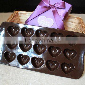 Food Grade Handmade heart shaped silicone chocolate mould