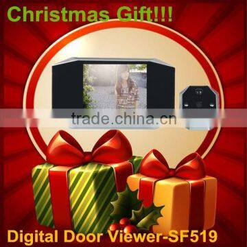 chinese new product motion detection color display digital door viewer with bell