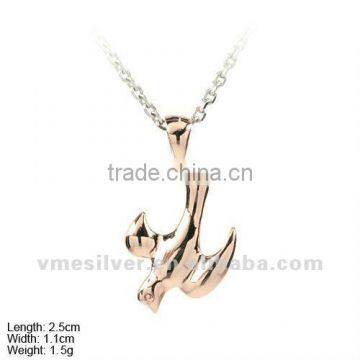 [PSA-0995b] 925 Silver Religion Pendant/Charm,Descending Dove Charm/Pendant,Plain Silver Angel Charm/Pendant