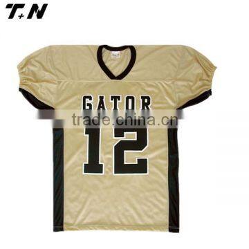 professional dri fit gold american football training jersey