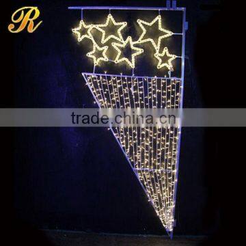 Christmas street decorative pole star motif light