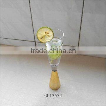 Gold Colored Thick Stem Long Champagne Glasses photo-6