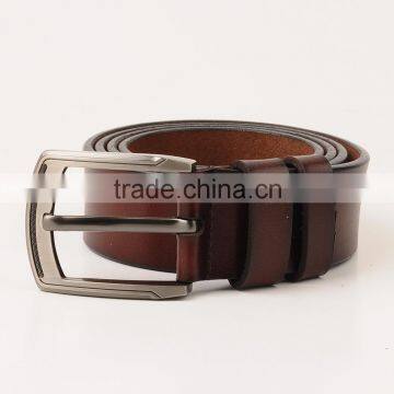 Wholesale Classic Coffee color Genuine Leather Men Belt/Fashion High Quality Genuine leather belts