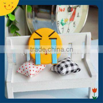 Permanent soft PVC cute expression magnetic icebox stickers