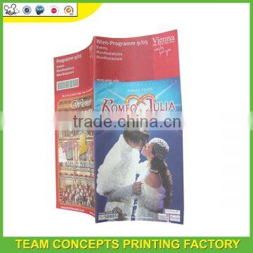 Hot sale a4 CMYK offset travel brochure