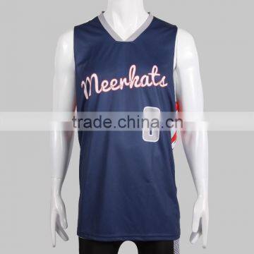 2015 Latest White&blue Dri Fit Custom Reversible Basketball Jersey Design