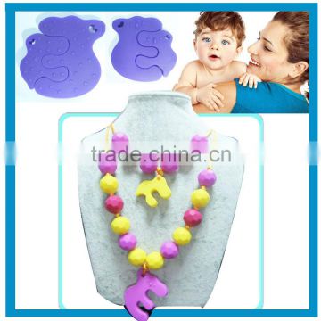 Eco-friendly Odorless Pendant Baby Teething Jewelry