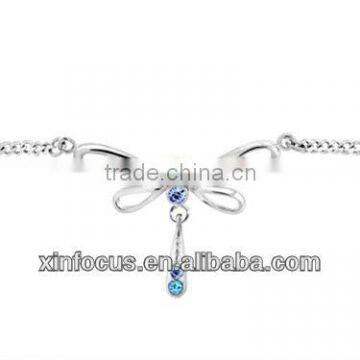 Solar Blue DRAGONFLY Jeweled BACK Belly Chain&body jewelry