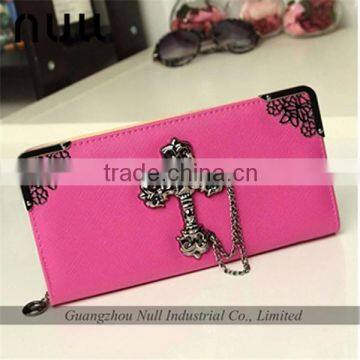 Factory supplier metal zipper custom printed wallets